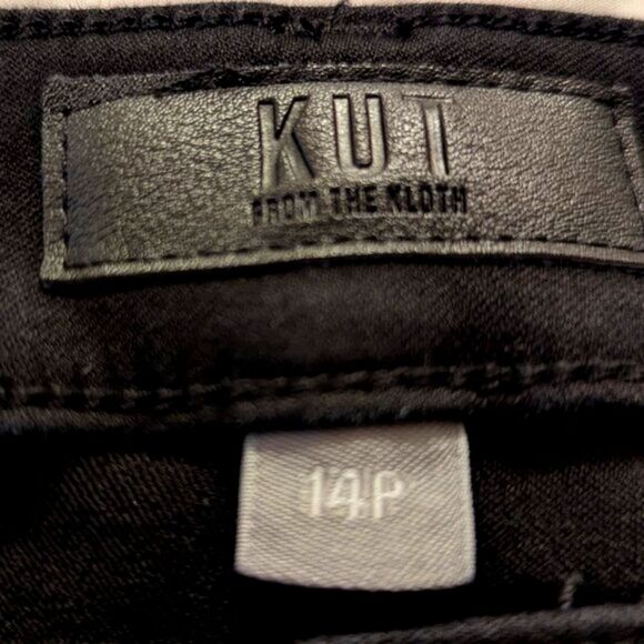 KUT from the Kloth Kelsey Fab Ab Ankle Flare Pants Black Size 14P - Picture 2 of 4